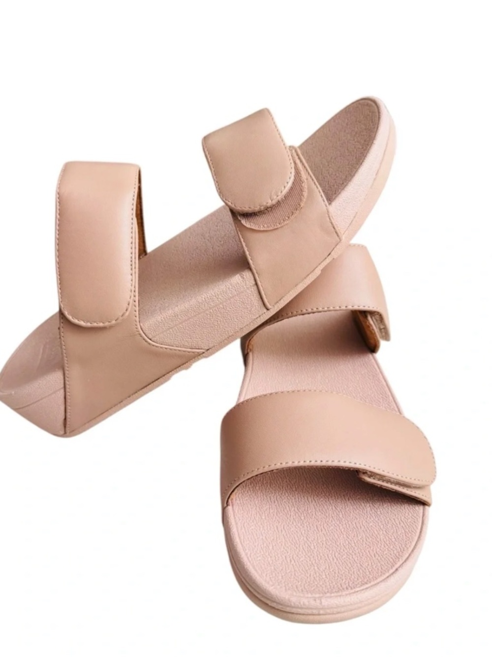 FitFlop Lulu Adjustable Leather Back-strap Sandals Size 7